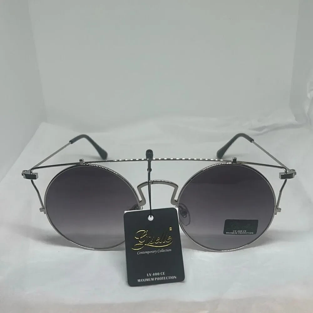Giselle Round Metal Sunglasses – Vintage Retro Style – UV400 Protection